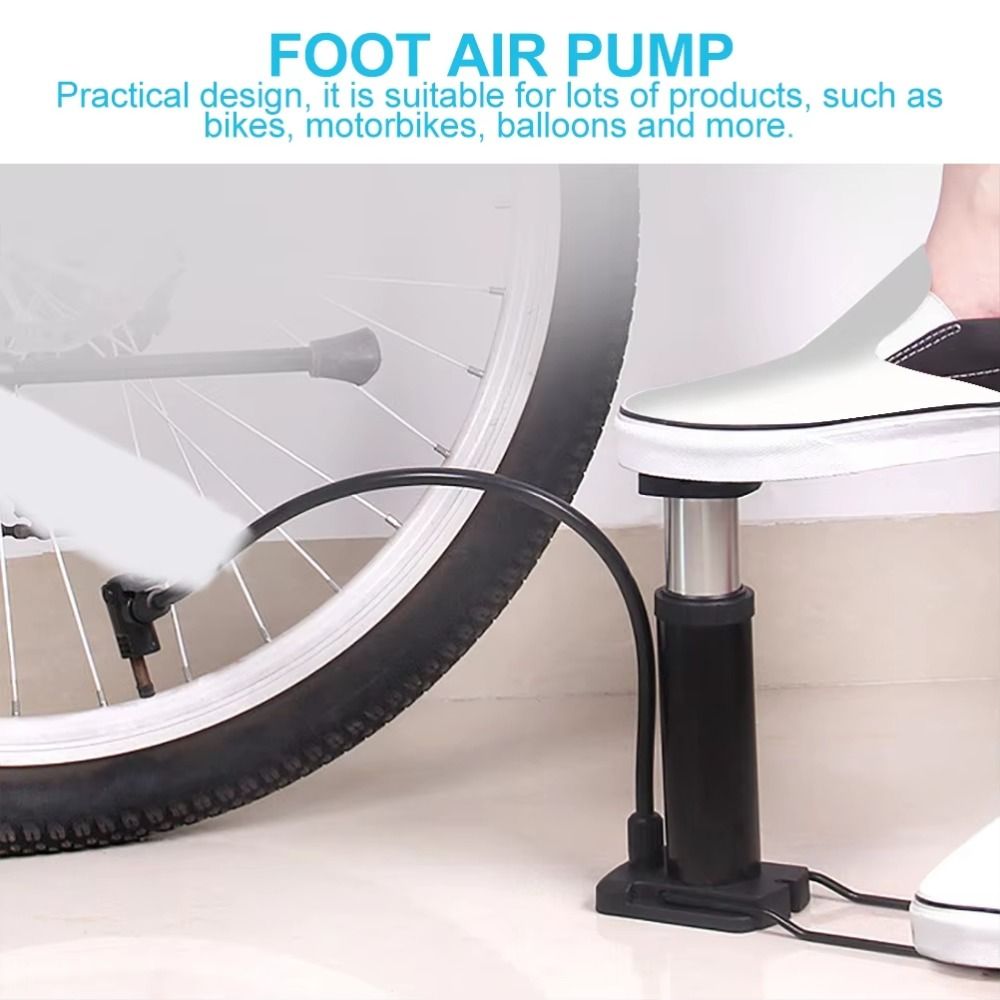 Effortless Mini Bicycle Inflator Pump Step on Aluminium Alloy Biking Air Pump Lightweight Portable Bike Foot Pump Outdoor
