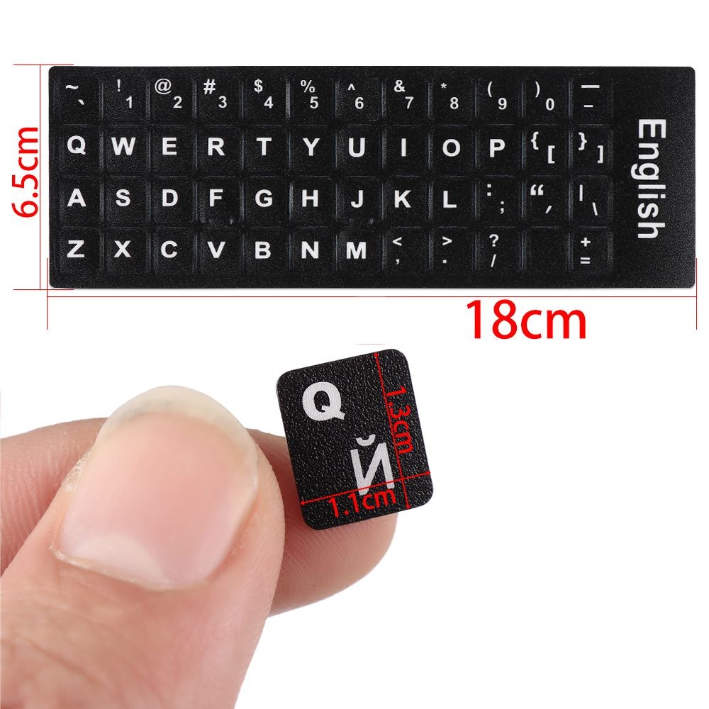 Russian No Fading Thai Spanish Multi-Language Alphabet Button Layout Luminous Keyboard Stickers Letter Protective Film Keyboard Decal