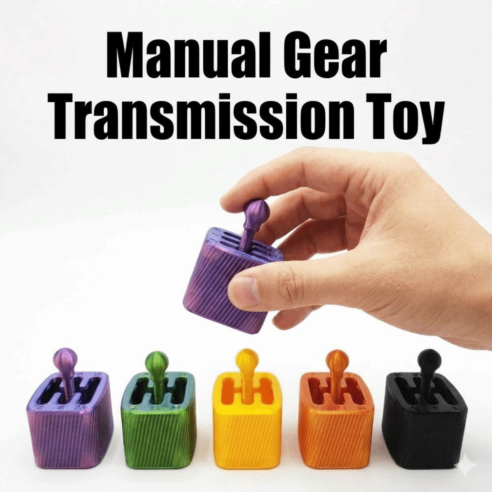 Fun Creative 3D Printed Gear Shifter Stress Relief Relax Manual Gear Transmission Toy Portable Desk Ornament Fidget Toy Outdoor