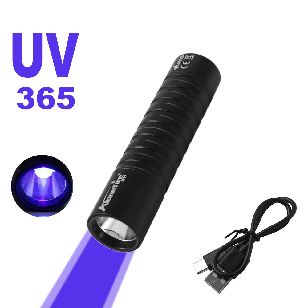 Marker Detection Light Creative Mini UV Flashlight Type-C Rechargeable Portable Pet Fungus Detection Waterproof Household Ultraviolet Nail Lamp Pet Accessories
