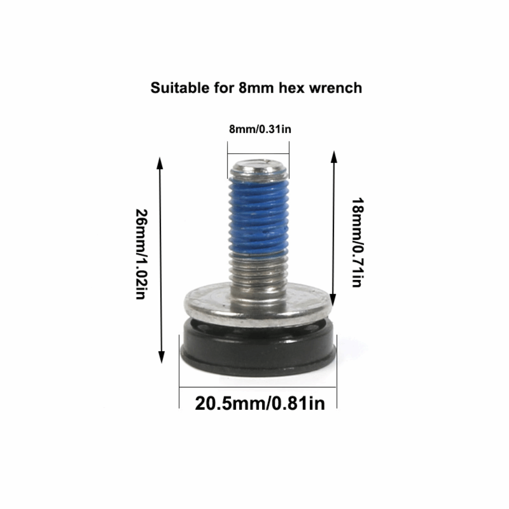 8PCS Durable M8 Bike Crank Arm Fixing Bolts High-strength Steel 18mm Length Bottom Bracket Screws Easy To Install Compact Bicycle Crank Screw for FSA/ Suntour/ Prowheel Bike Upgrade