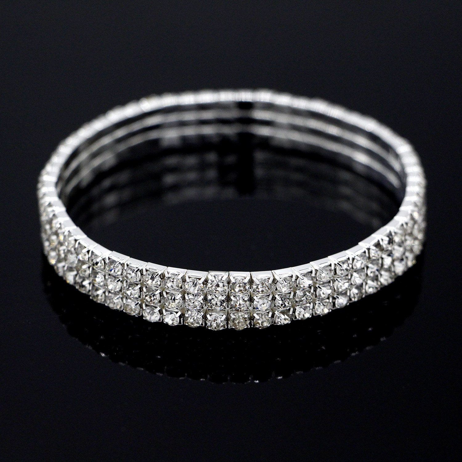 【Whoever uses it, who praises it】European and American Simple Exaggerated Light Luxury Flash Diamond Set Crystal Rhinestone Foot Full Diamond Multi-Layer Optional