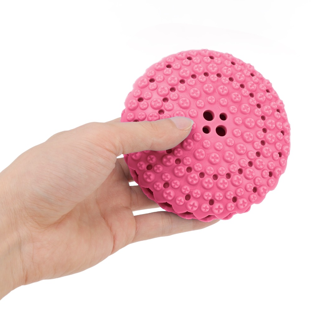 Food Storage TPR Dog Chew Ball Tough Bouncy Treat Dispensing Toy Round Solid Dog Enrichment Toy Daily Chewing
