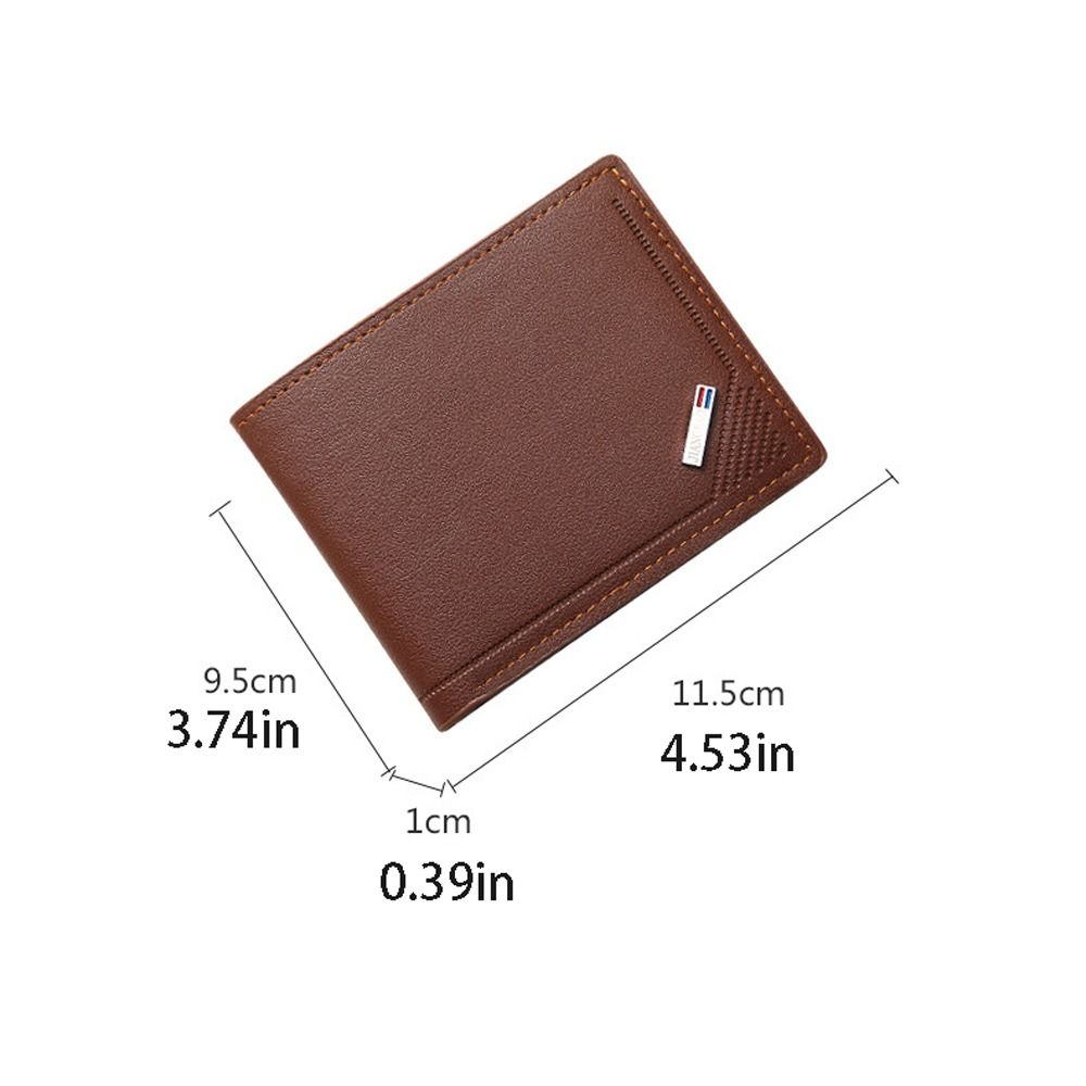 Portable PU Men's Short Wallet Large Capacity Thin Male Purse Money Clip Men Coin Pocket Travel