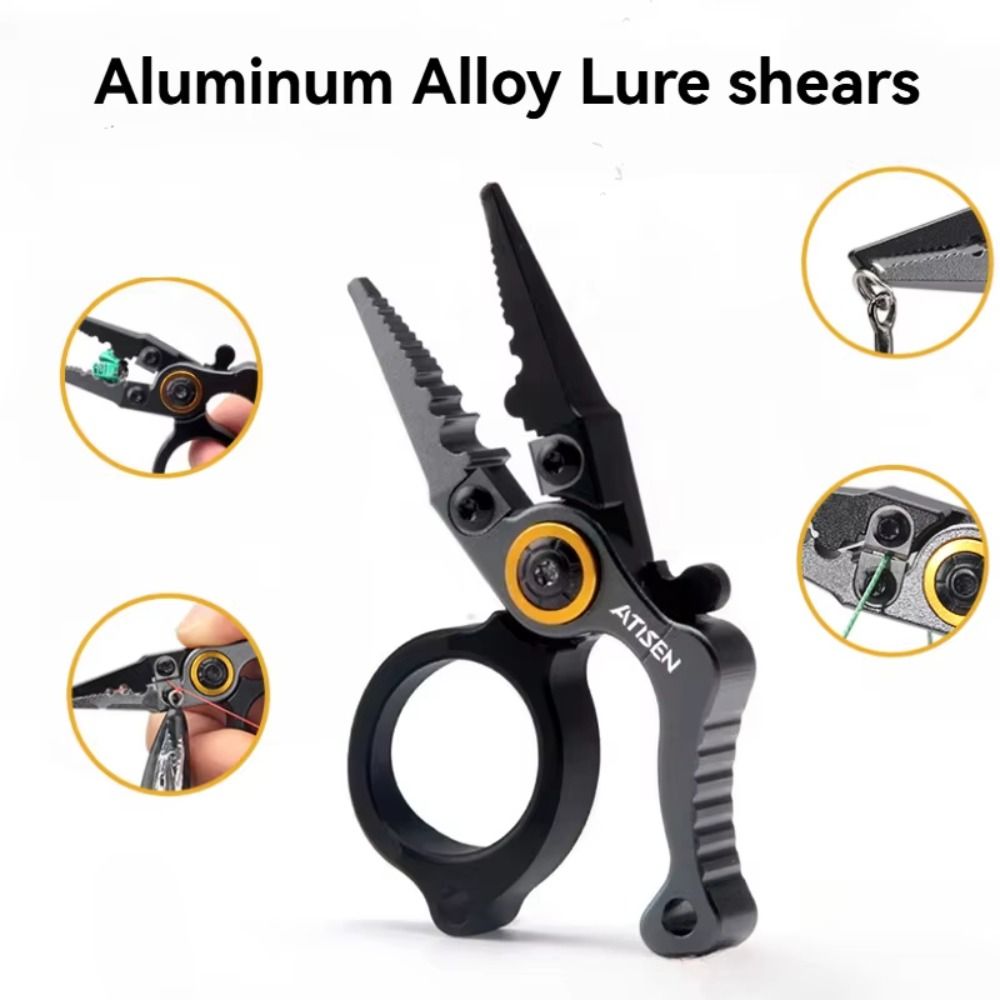 Multifunction Hook Remover Fishing Pliers Aluminum Alloy Line Cutter Mini Lure Pliers Multitool Tie Fishook Ring Openers Pliers Pesca Accesorios