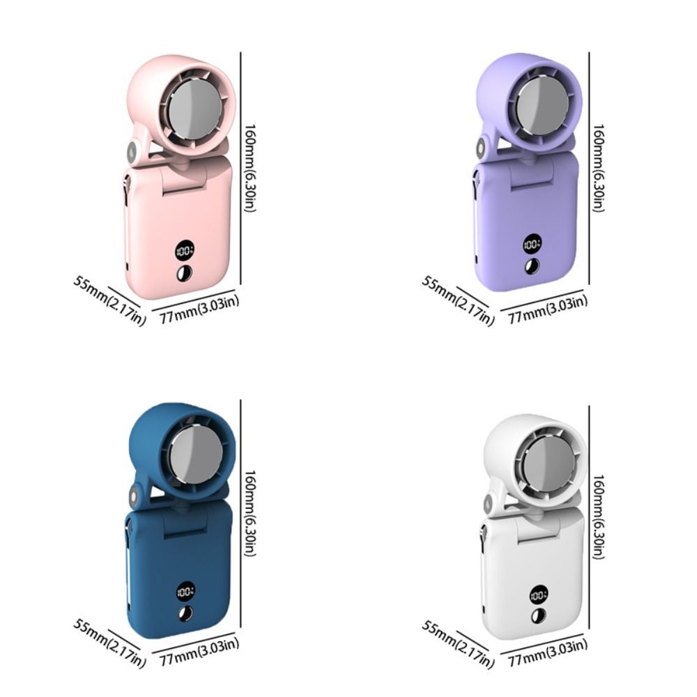 Cooling Fan High-speed Handheld Fan LCD Display Hundred Gear Portable Fan Double Shaft Power Bank Rechargeable Fan Travel Use
