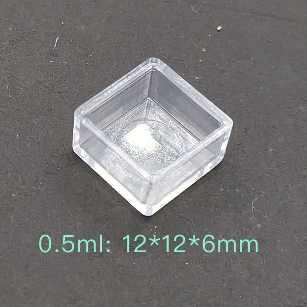 Mini Small Portable Mini Watercolor Paint Box White/Transparent Color Square White Empty Plastic Paint Pan Multidimensional Painting Tool Plastic Watercolor Paint Pans Art Supplies