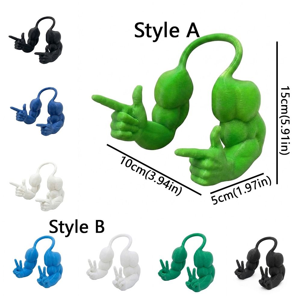 Creative 3D Printed Cat Hanging Muscle Arm Funny Realistic Cat Neck Arm Ornament Adjustable Plastic Dog Fist Hulk Arm Cosplay Events