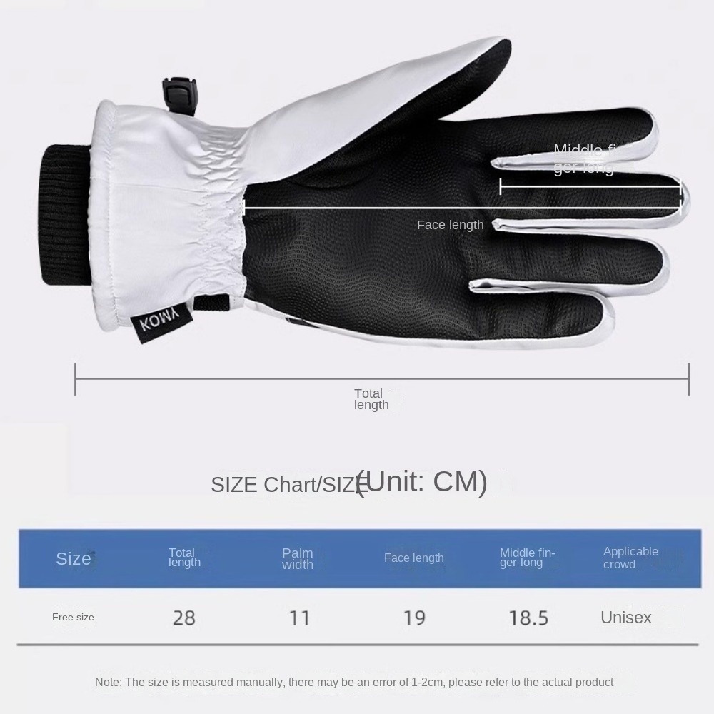 Cycling Equipment Full Finger Skiing Gloves Plush Waterproof Snow Gloves Windproof Thick Motorcycle Gloves Outdoor Sports