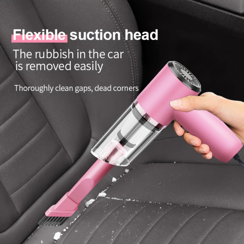 Portable 12V Car Vacuum Cleaner with Cord Vacuum Cleaner Compact Powerful Mini Car Vacuum Lightweight Low Noise Handheld Dust Remover Trucks