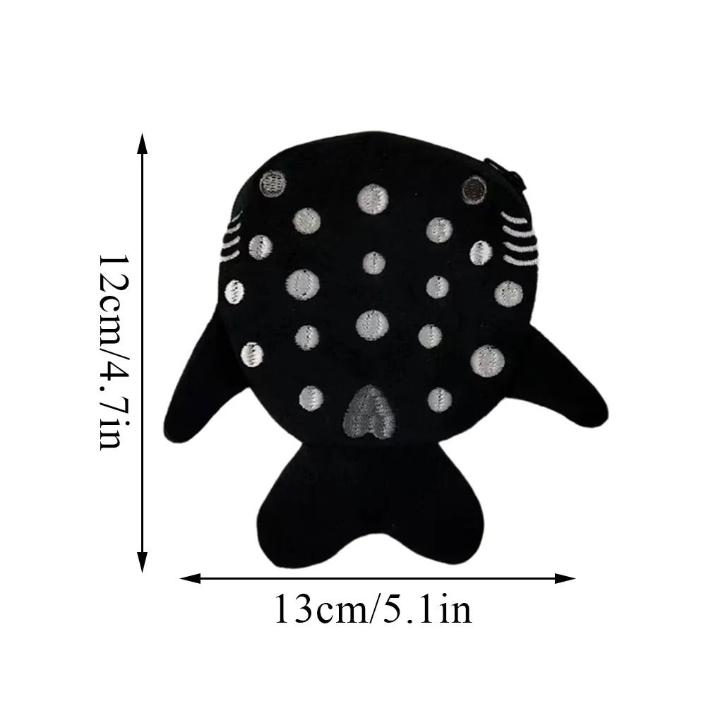 Cute Portable Whale Shark Coin Purse Mini Size with Pendant Plush Wallet Adorable Cartoon Zipper Change Bag Anime Fan