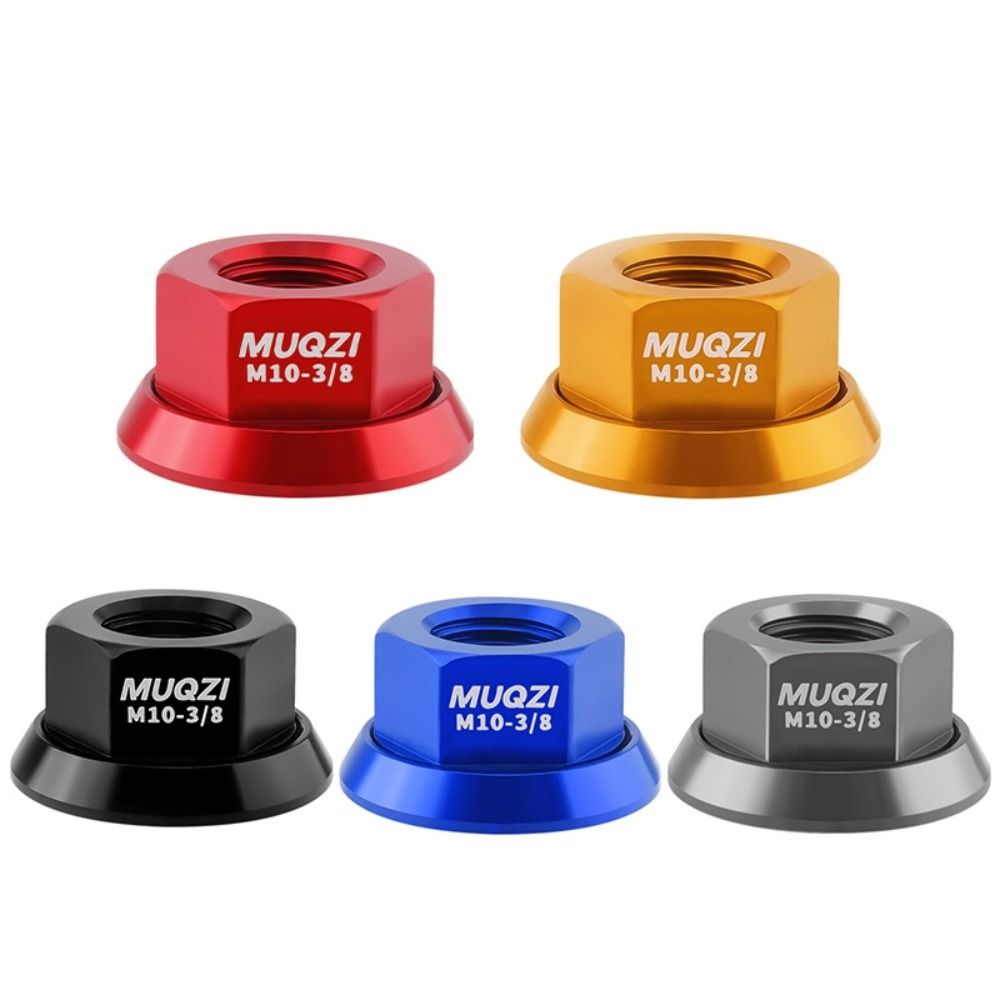 2pcs CNC M9/M10/M10*3/8 Bicycle Hub Nut High Strength Anti-rust Rear Axle Screw Anodizing Aluminum Alloy Bike Accessories MTB