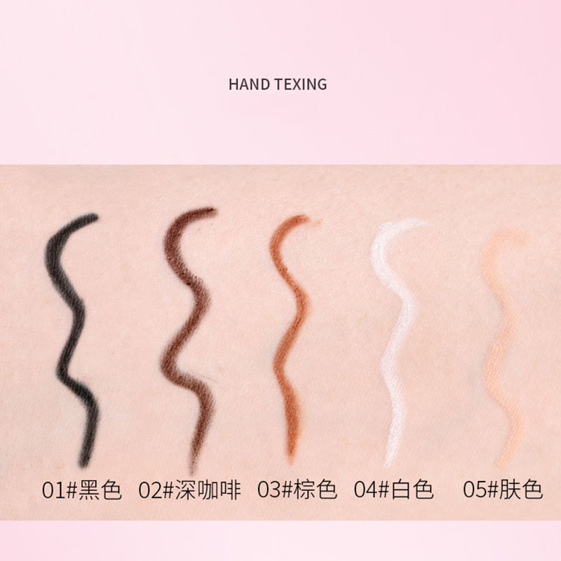 Wenefang Fashion Waterproof multifunctional under-eye pencil eyeliner gel pencil shade rea lower eyelid pencil eyeliner 5 colors