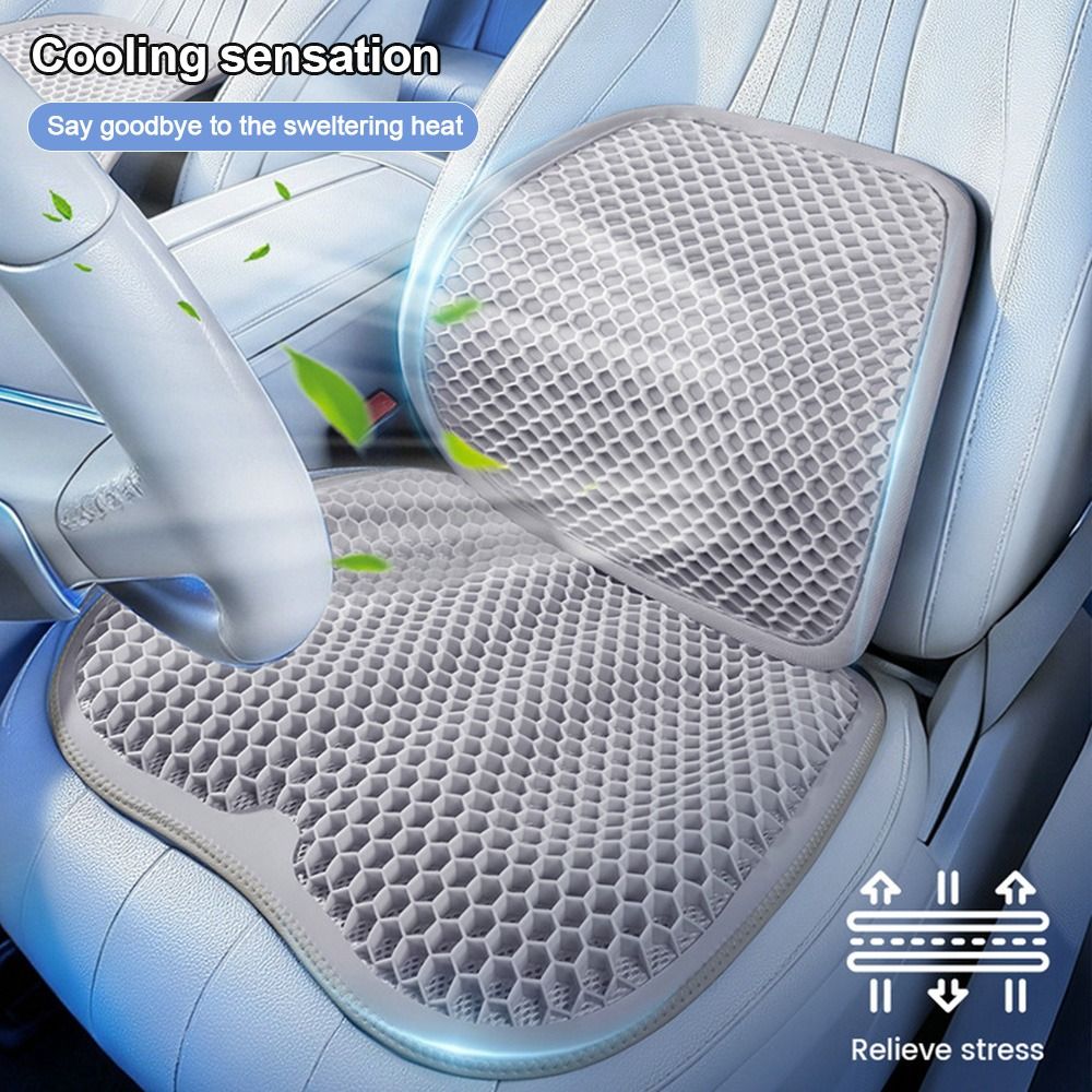 Premium Summer Gel Seat Cushion for Car Seat Breathable Soft Lumbar Support High Elasticity Non-Slip Car Seat Cushion for Office Chair