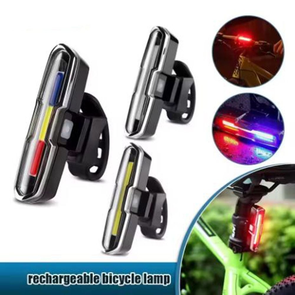 Portable Rechargeable Bicycle Rear Lights Waterproof Ultra Bright LED Bike Lights Safety Warning High Intensity Cycling Rear Tail Light Road Bike