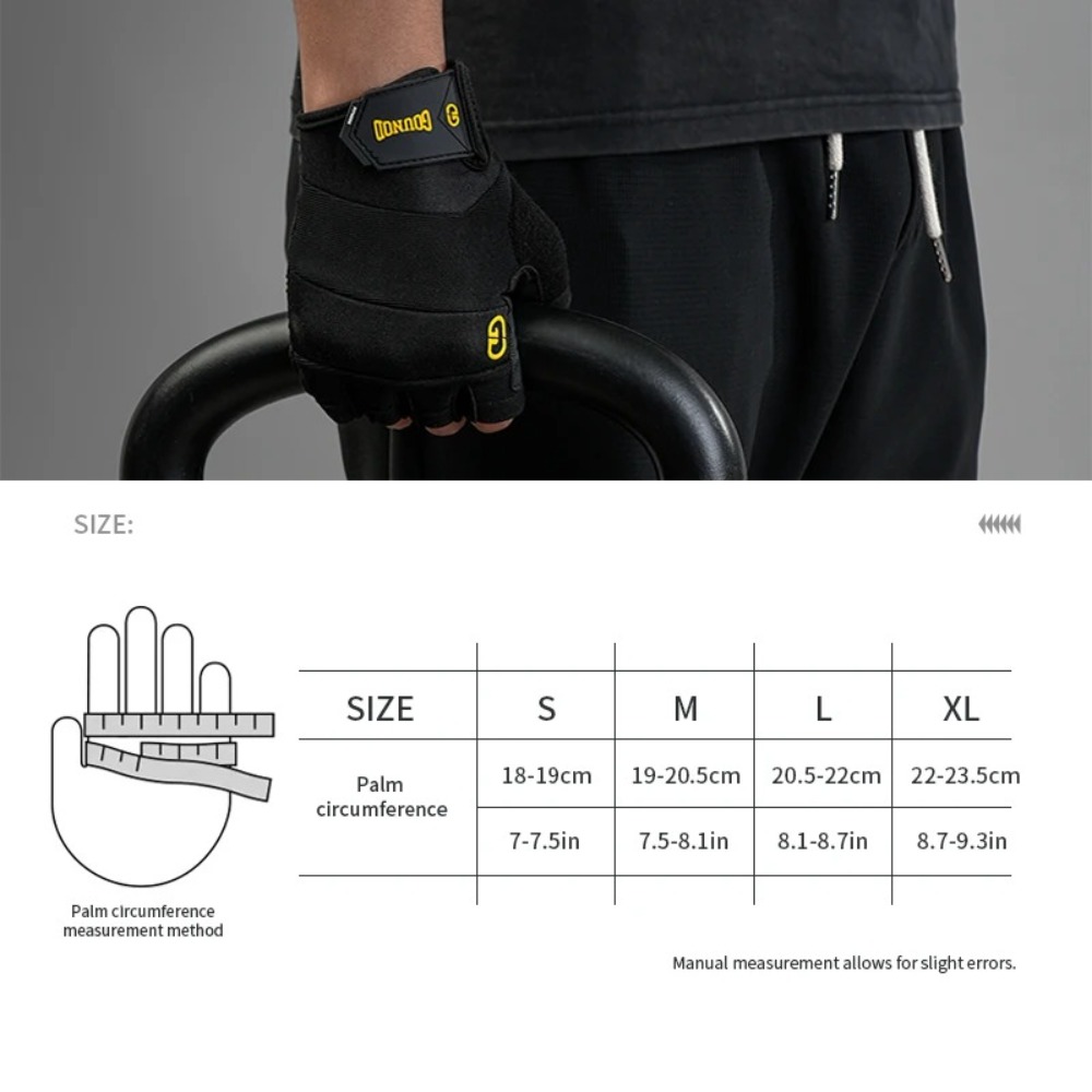 1Pair Convenient Breathable Weightlifting Gloves Thickened Anti-Slip Fitness Half Finger Gloves Wear-resistant Shockproof Cycling Motorcycle Gloves Training