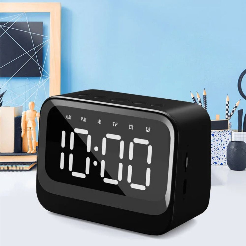 Multifunctional Digital Display Bluetooth Speaker Mini Stereo Sound FM Radio Portable Music Player Desktop