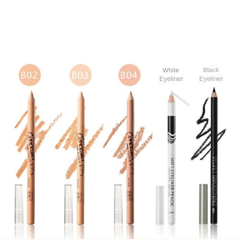 Wenefang Fashion Matte Colored Eyeliner Liquid Pencil White Red Party Eye Makeup Tools Waterproof Lasting Quick-drying No Blooming Black EyeLiner