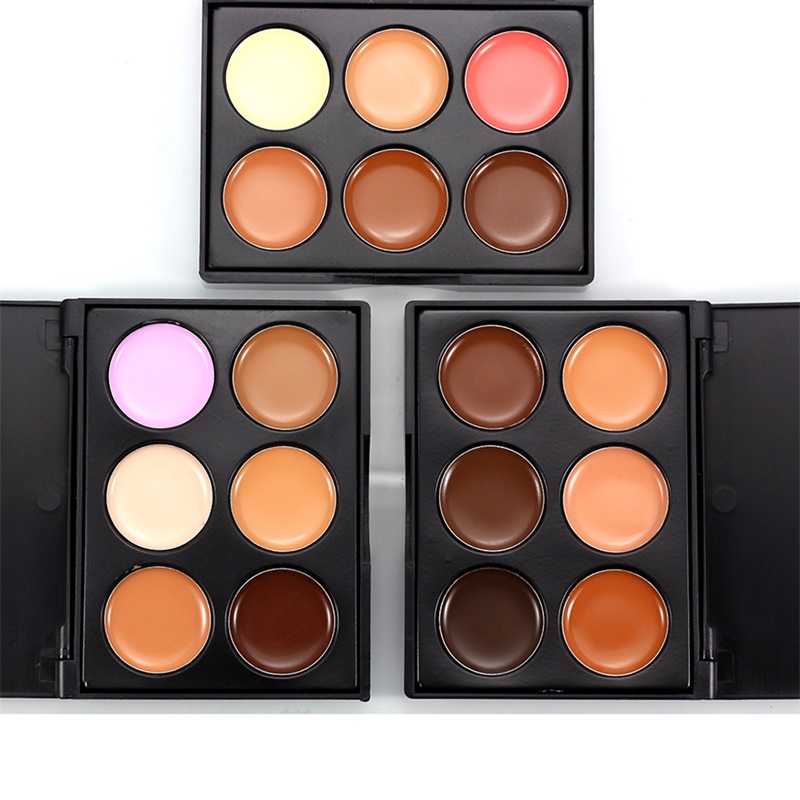 Wenefang Fashion 6 Color Face New Concealer Palette Natural Color Corrector Maquillage Contouring Makeup Women Cosmetic Make Up Consealer Cremes