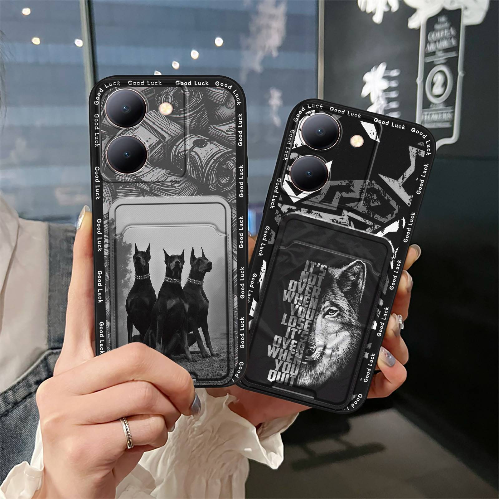 Card bag Cute Phone Case For VIVO Y77t 5G/Y36 5G/Y27 5G Cartoon Fashion Design Soft case Silicone Waterproof Full wrap