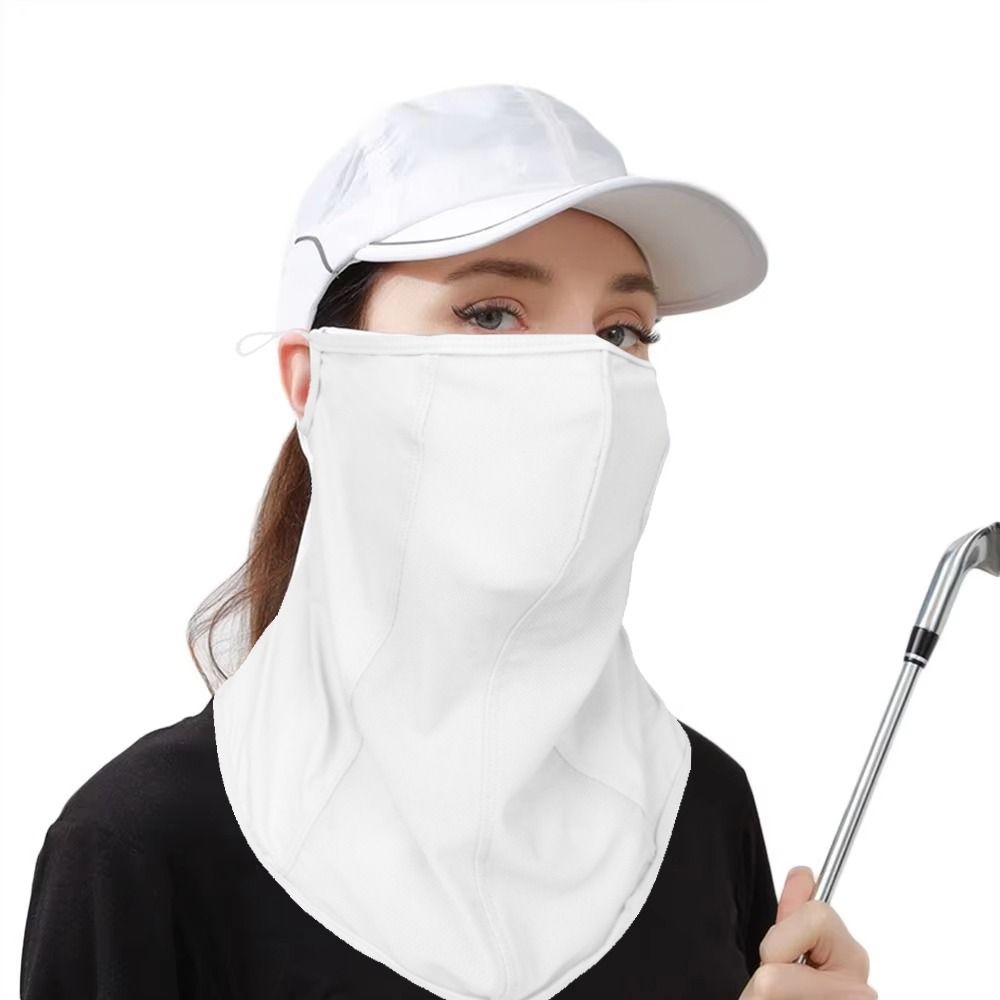Sunscreen Neckerchief Ice Silk Ice Silk Face Scarf Mesh Sun Protective Breathable Face Thin Comfortable Summer Sunscreen Driving Riding Hiking
