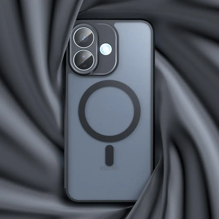 Phone Case for iPhone Duo Back Cover Car Mount Suction Wireless Charging Hard Shell Fashionable Design for Redmi Note 17 Pro Max Cover Cases