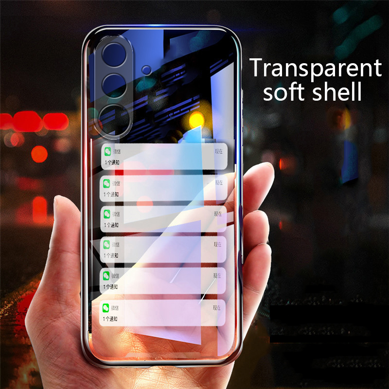 Biruiqu For Samsung Galaxy M56 F56 Back Cover Soft Casing Transparent TPU Simple Case Covers