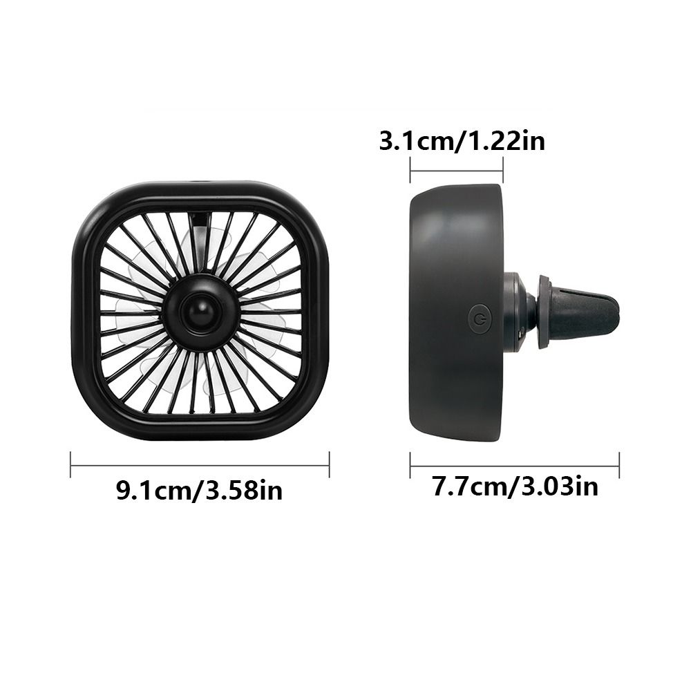 Creative Dazzle Colorful Lighting Car Air Outlet Fan Adjustable Low Noise Small Cooling Fan Easy To Install 3 Speed Mini Air Conditioner Auto Cooling