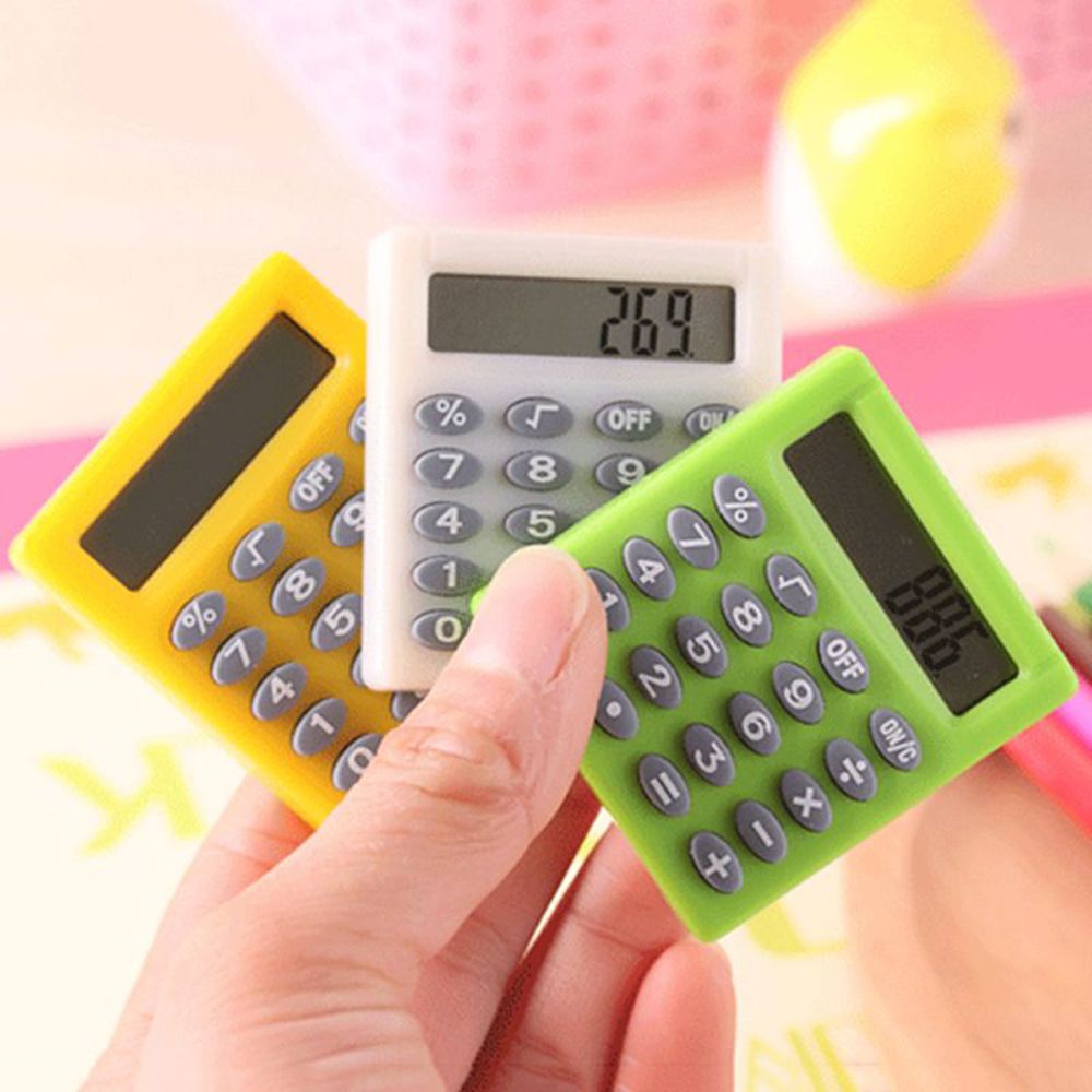 Cute Portable Student Office Supplies Personalized Candy Color Pocket Calculator Small Square Calculator Digit Calculator Mini Calculator