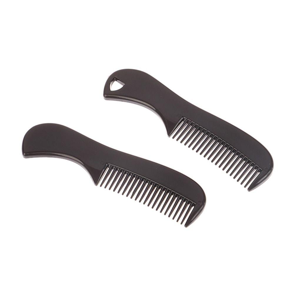 Facial Care Mini Beard Comb Anti-slip Portable Men Plastic Pocket Combs Anti Static Durable Black Moustache Combs Travel