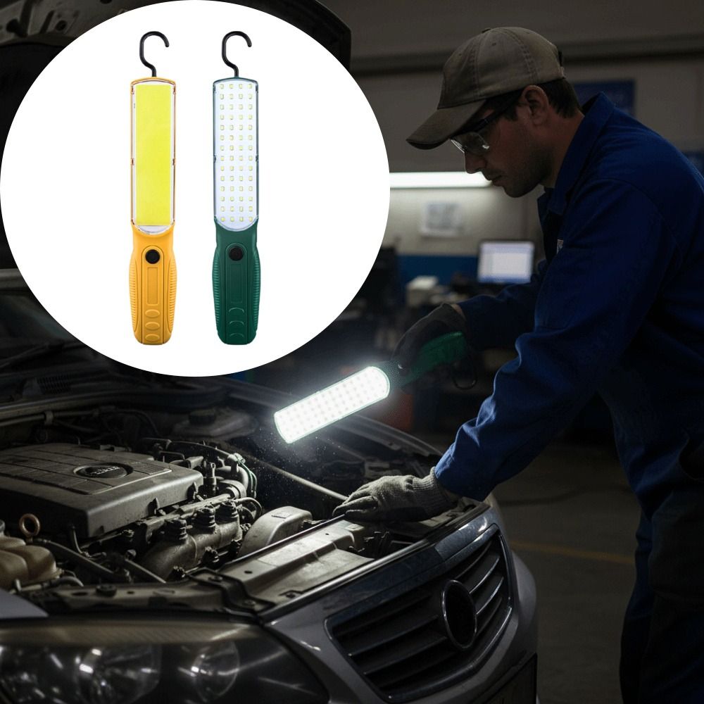 Lantern Rechargeable LED COB Torch With Magnet With Hook Handheld Floodlight Strong LED COB Technology Work Light Auto Repairing