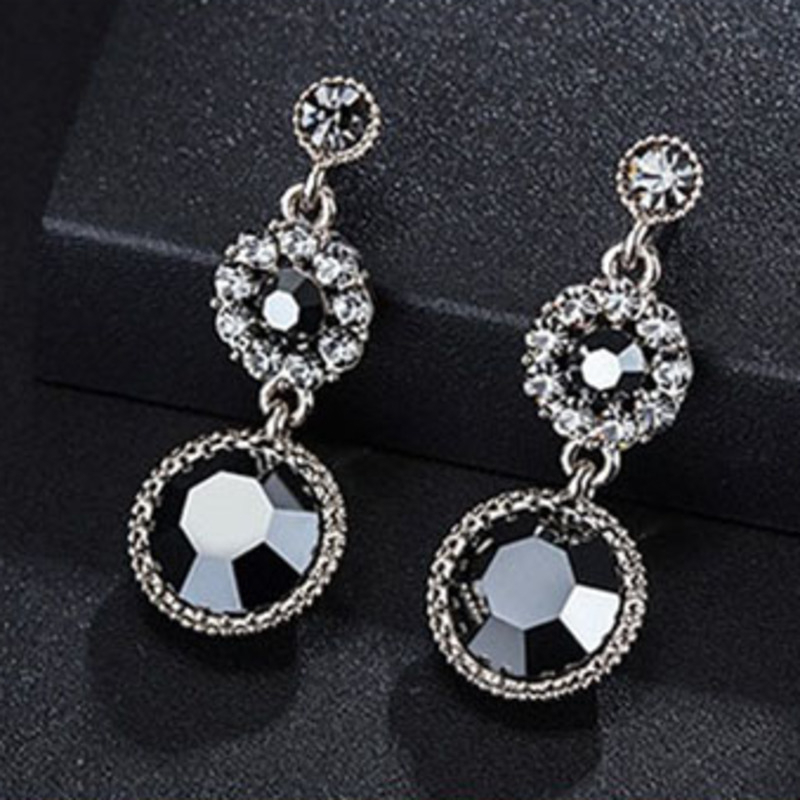 WERGARSTI Luxury S925 Sterling Silver 1 Pair Big Blue StoneCrystal For Wo Wedding Fine Jewelry Gift