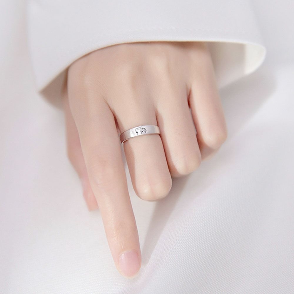 For Women Men Aesthetic Hand Accessories Friendship Lovely Adjustable Rings Set Valentine's Day Wedding Cat Finger Ring Couple Open Rings Romantic Jewlery Kroean Ring