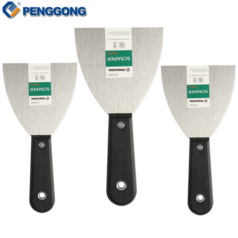 4" Putty Scraper 3Pcs Carbon Steel Plastic Handle Scraper Shovel Wall Plastering Hand tools Construction tools