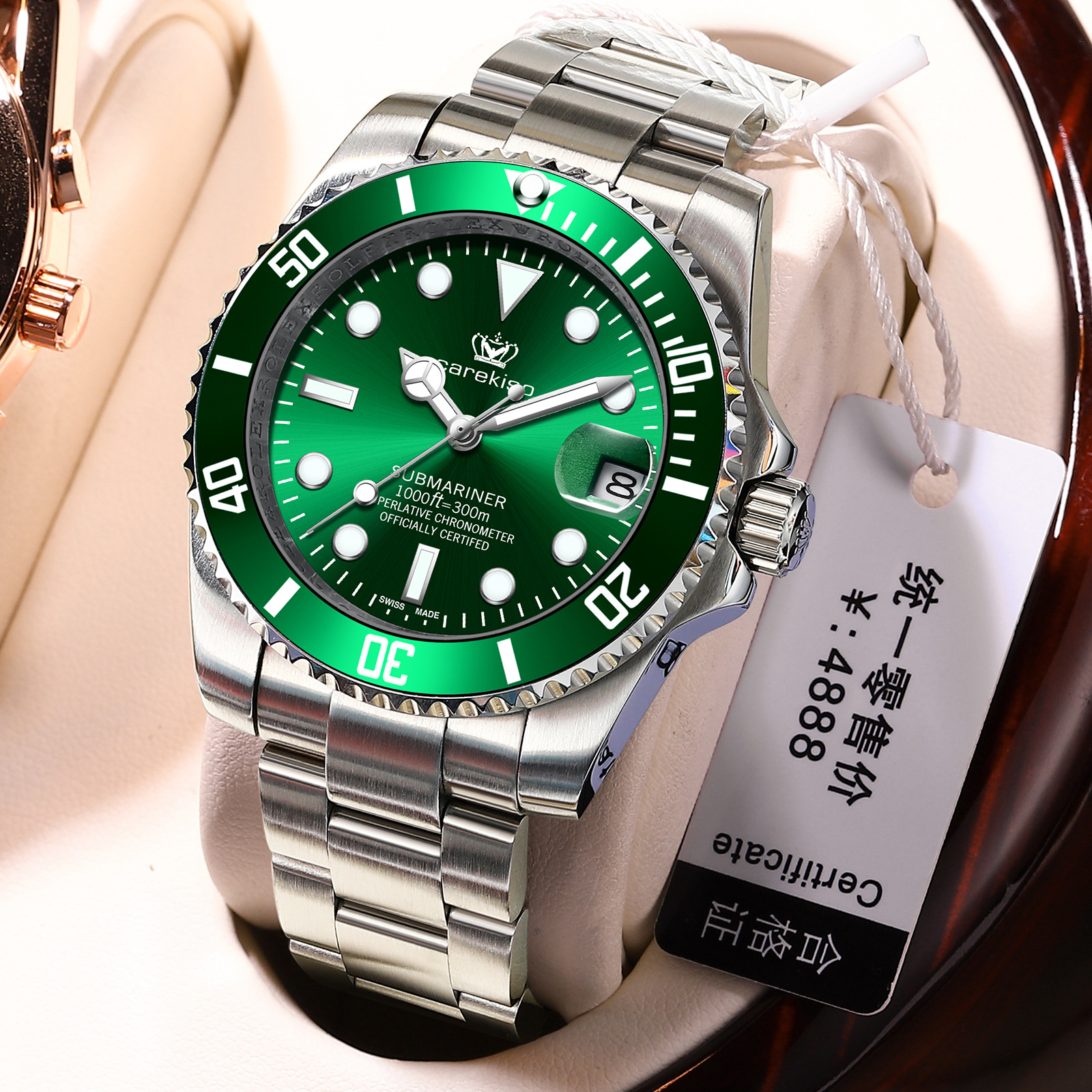 New Waterproof Multi-Function Men's Watch with Super Bright Illuminated Quartz Movement