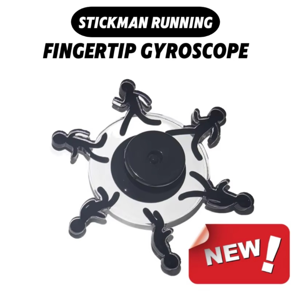 2pcs Walking Finger Tip Stick Man Finger Spinner Handicraft Metal Fidget Spinner Funny Cool Hand Spinning Adults Gift