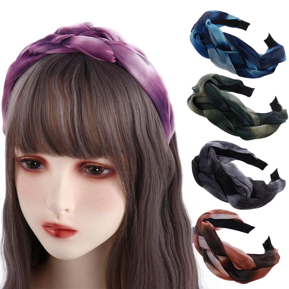 Elegant Simple Personality Makeup Headdress Girls Headwear Wash Face Mesh Hair Accessories Women Headband Headband Twisted Braid Hair Hoop