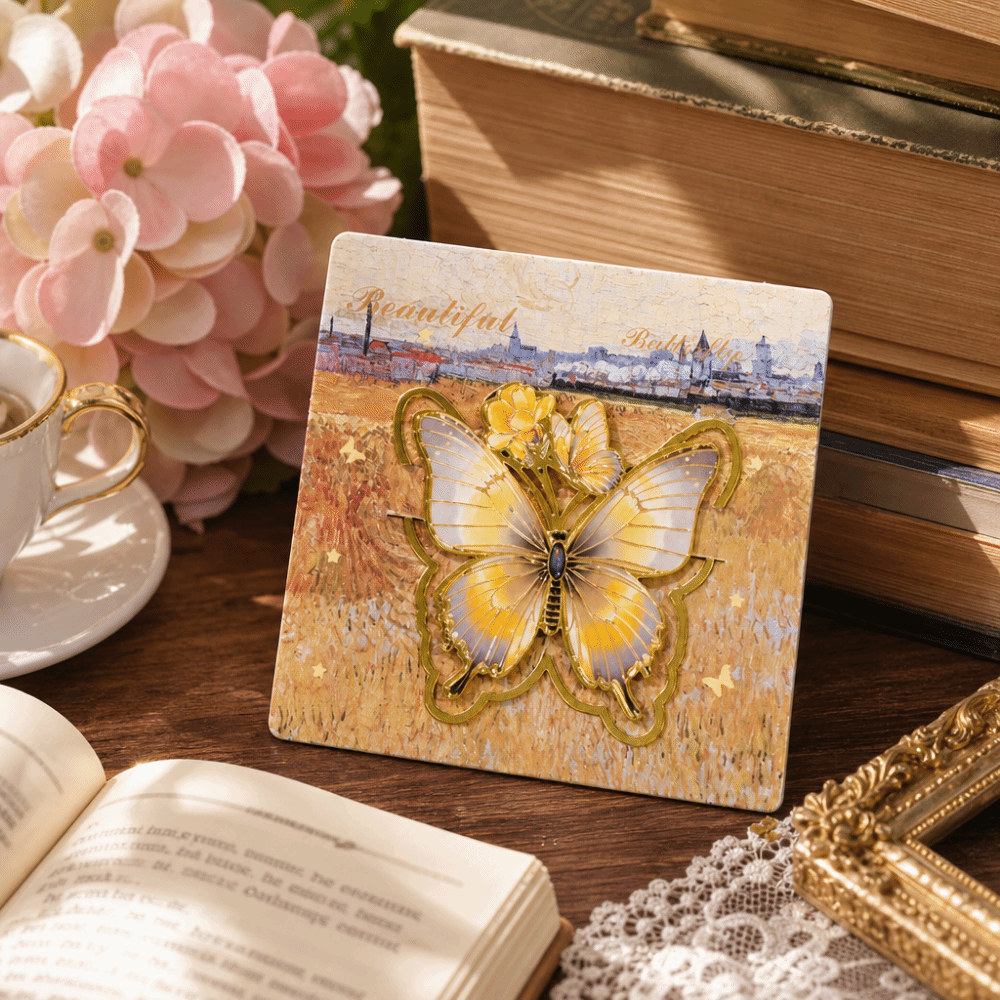 Reading Mark Hollow Out Butterfly Bookmark Flower Vintage Painting Metal Bookmark Exquisite Craft Book Page Clip Book Lovers