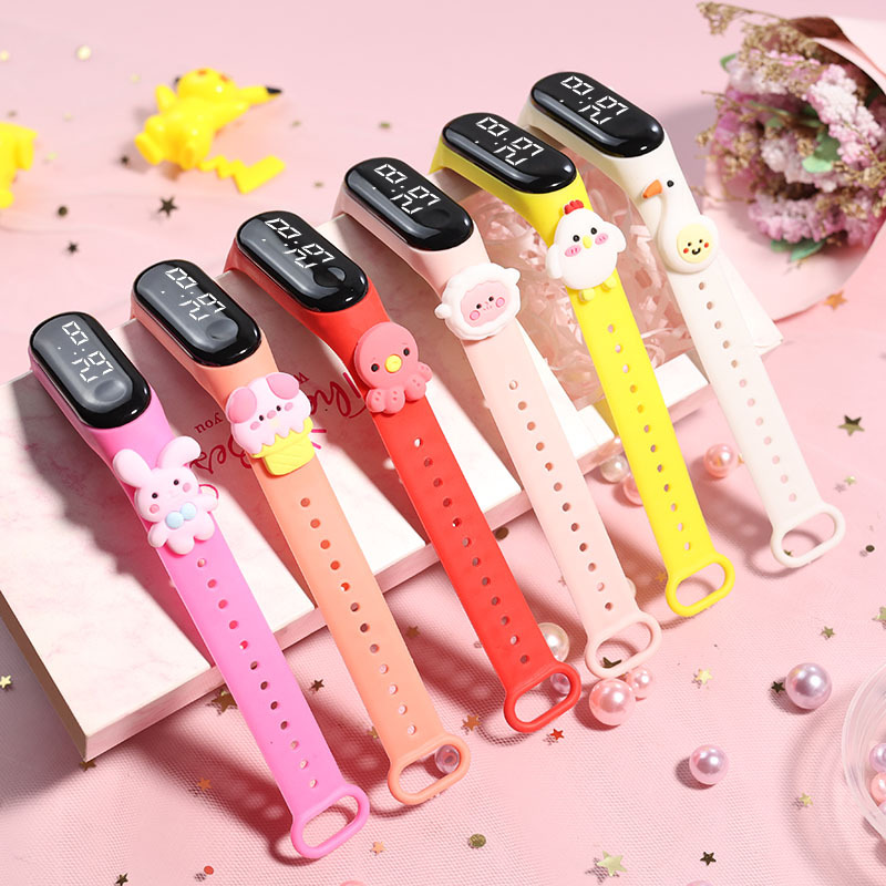 【Hot New Release】Summer Ice Cream Cute LED Electronic Watch for Students - Simple and Trending Design