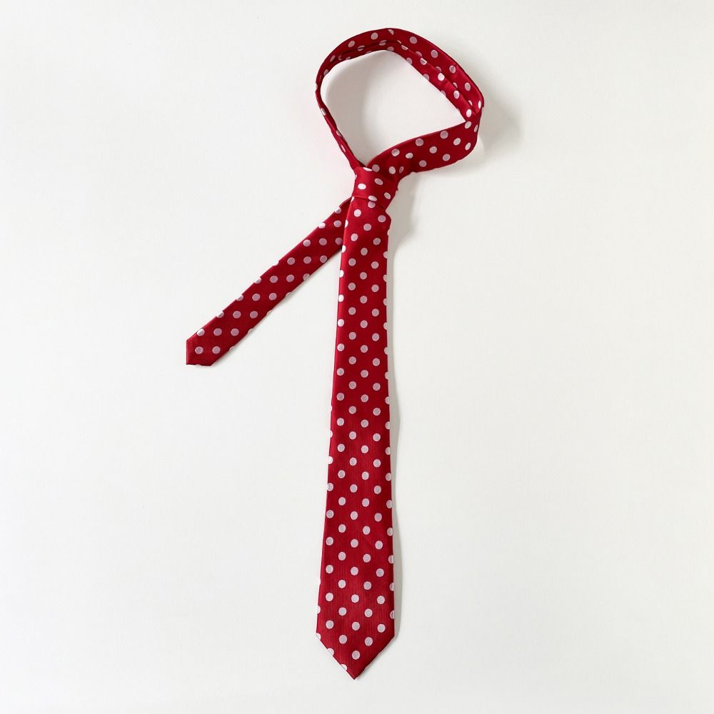 Temperament Leopard Print Necktie Wave Point Long Polka Dot Tie Sweet Y2K Shirt Tie Decoration Daily
