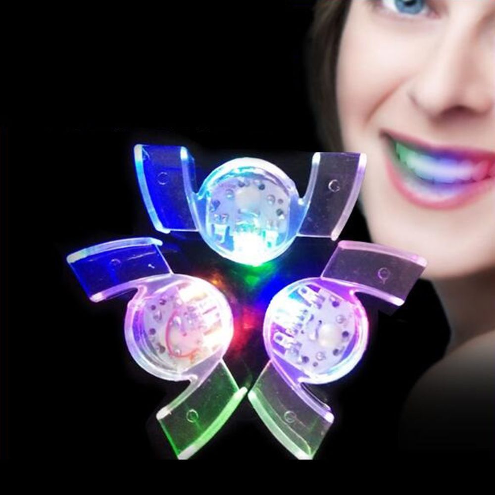Gift Funny LED Party Festive Flashing Light Flash Mouth Glow Tooth Braces Light-Up