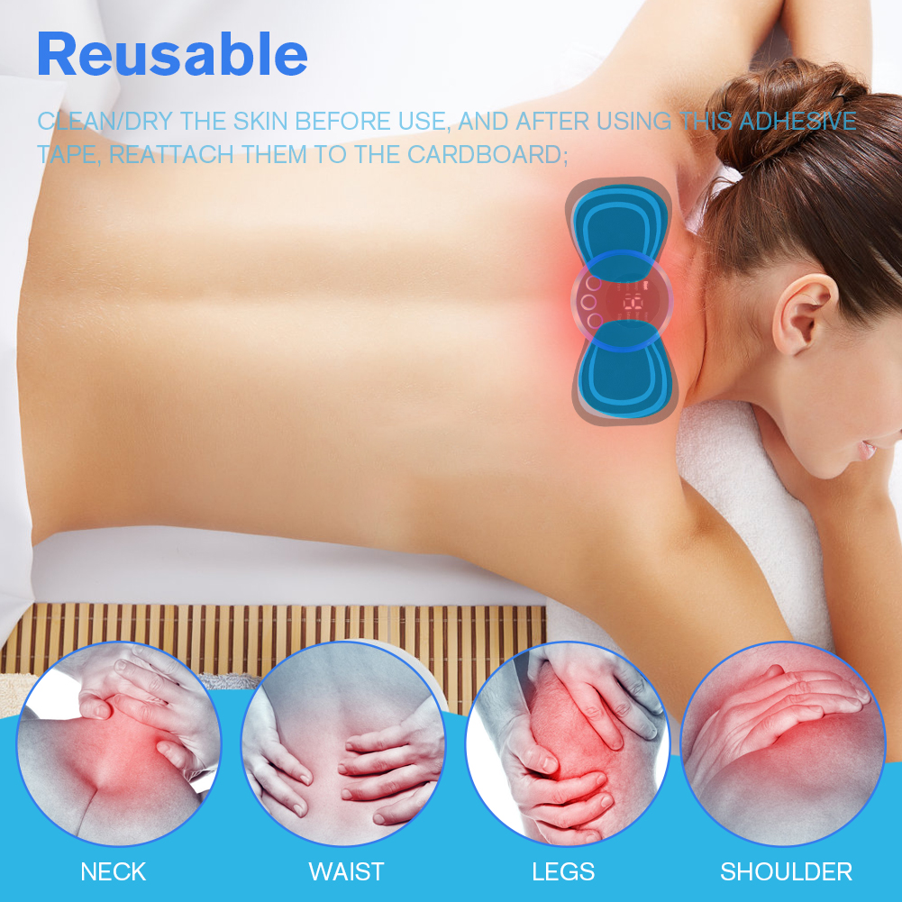 HOT 1Pair/2pcs Massager Pads Replacement Silicon Gel Abdominal Muscle Patch Reusable Safe Comfortable EMS Neck Trainer Accessories