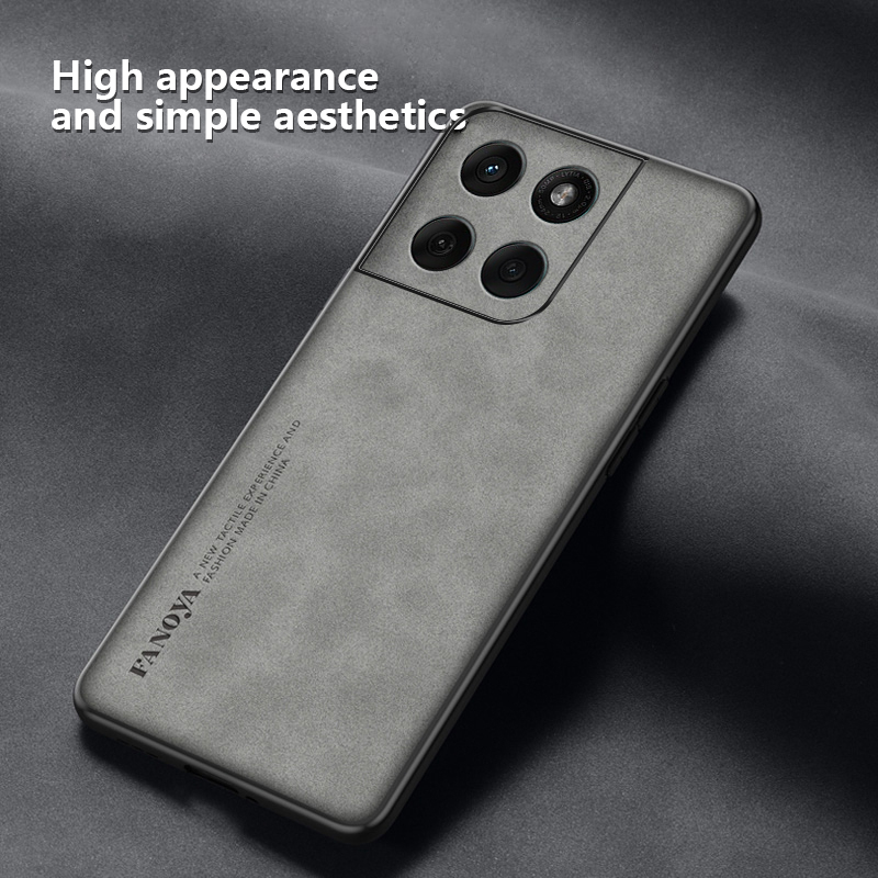 Biruiqu For Motorola Moto Edge 60 Lambskin Leather Pounch Silicone Shockproof Case Slim Back Cover