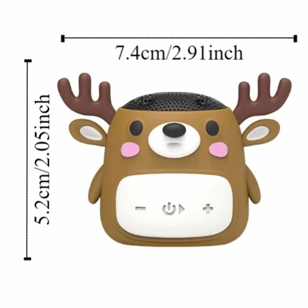 Retro Speaker Rich Bass Mini Bluetooth Speaker Waterproof Interface Deer Portable Speaker HiFi Sound Cute Wireless Speaker Gift Decoration