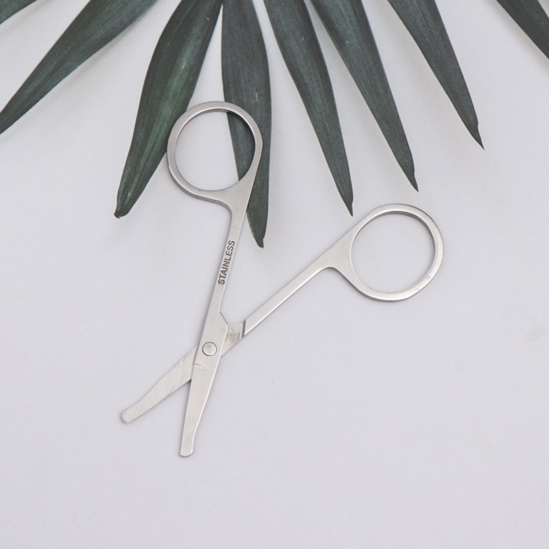 Stainless Steel Round Head Safety Scissors Eyebrow Makeup Beauty Nose Hair Trimmer Scissors Eyebrow With Sharp Head Tool 5a63