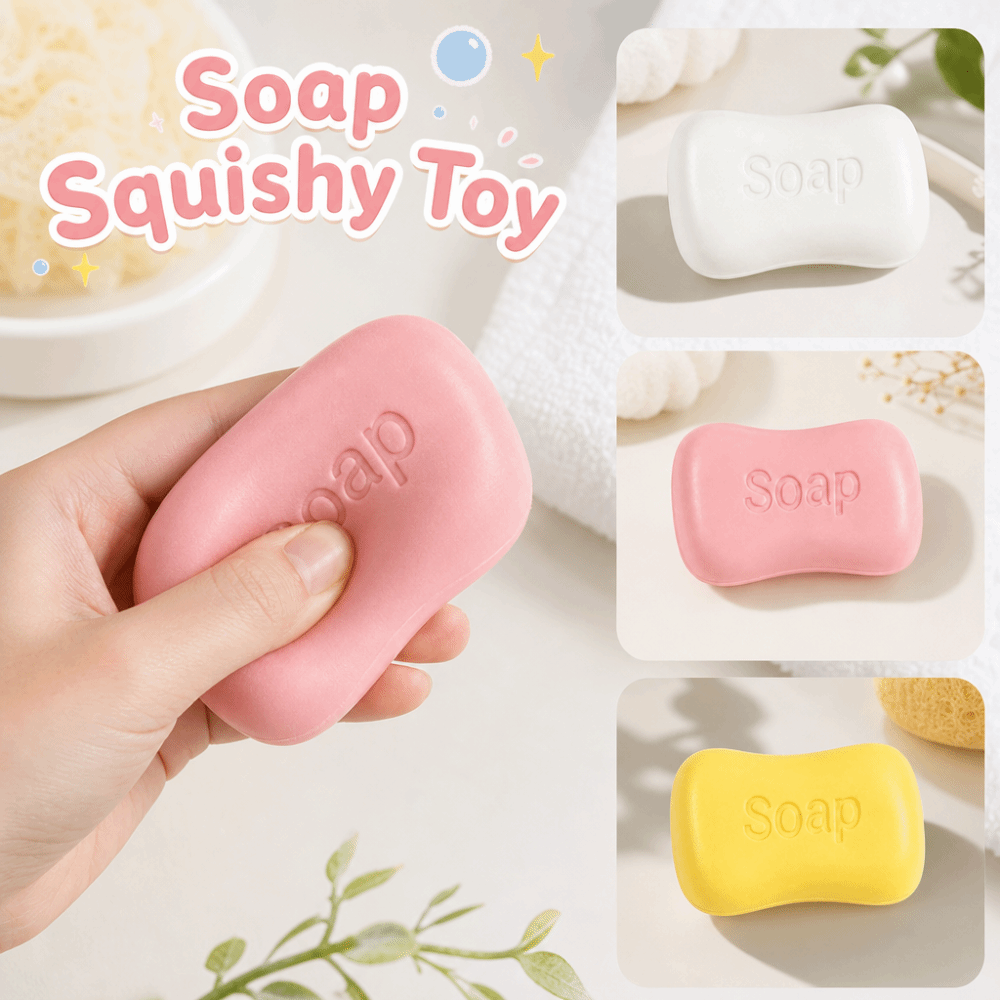 Portable Creative Soap Squeeze Toys Anxiety Relief Super Soft Slow Rebound Fidget Toy Handmade Funny Soap Squishy Toy Children's Gifts