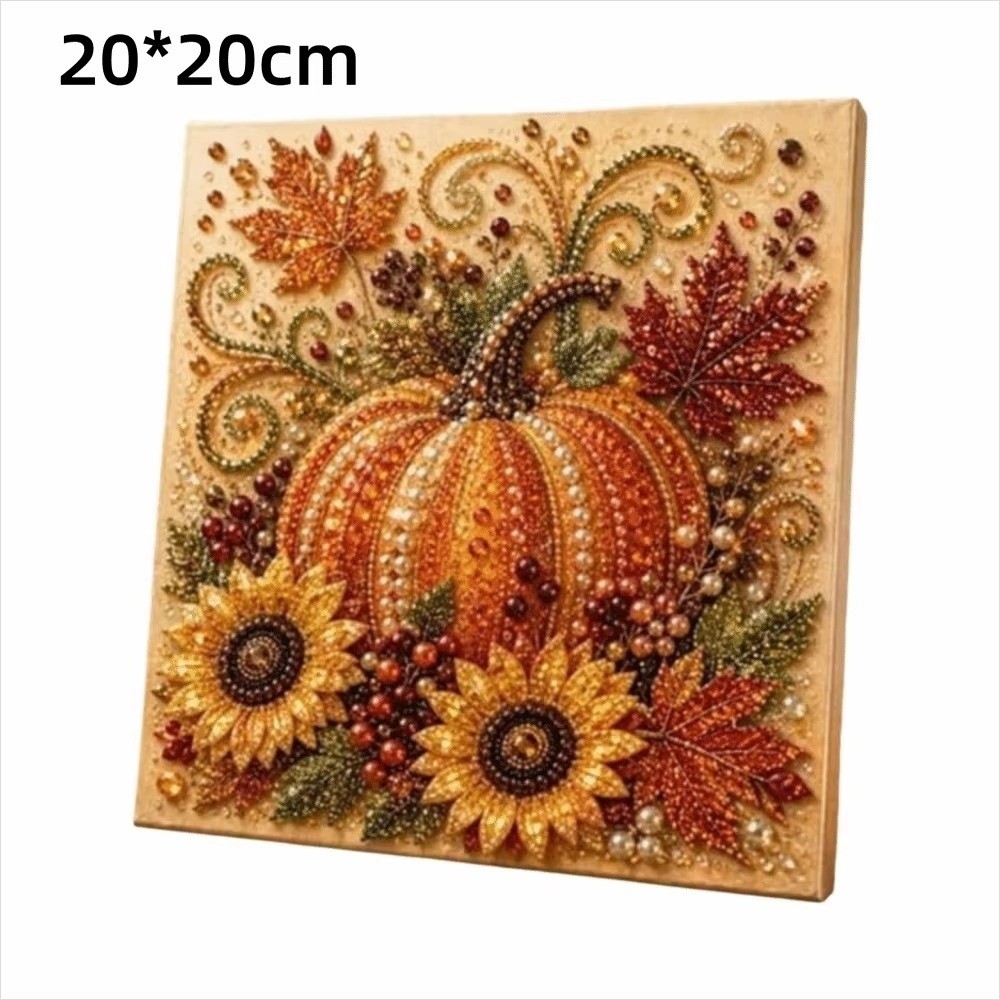 Craft Gift Sparkling Painting Kit Autumn Theme Handmade DIY Art Kit Creative Fall Harvest Art Kit Wall Decor