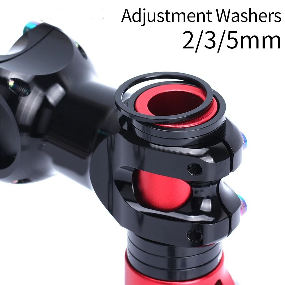 3pcs Professional 2mm 3mm 5mm Bike Fork Washer Aluminum Alloy Raise Handlebar Bicycle Stem Spacers Adjustable Universal Handlebar Raise Ring Cycling