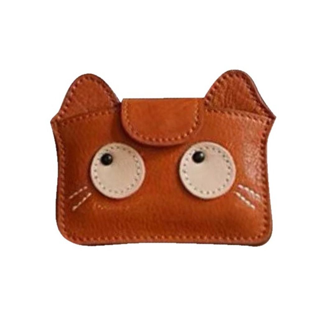 Durable Cute Cat Coin Purse Lightweight Ultra-thin Clutch Bag Mini Portable Card Bags Storage