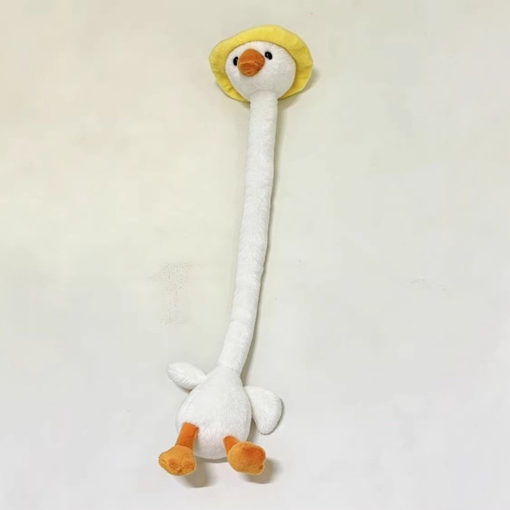 Kawaii Funny Design Long Neck Animal Plush Pendant White Color Cute Style White Goose Bag Pendant Creative Gift 40CM Cartoon Plush Pendant Bag Decoration